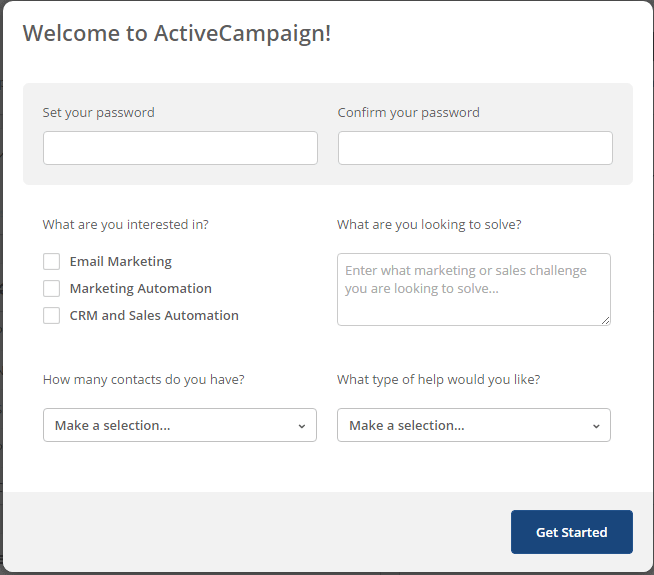 activecampaign first step