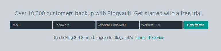 blogVault get started