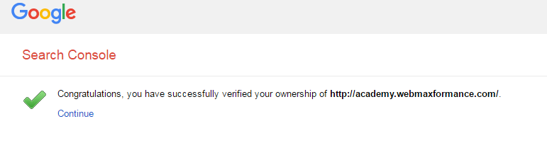 congratulations for google-search console verification