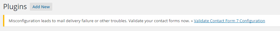 contact form 7 error