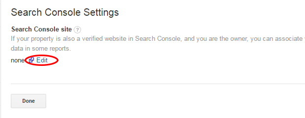 edit adjust search console