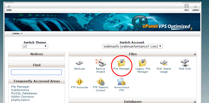 file manager cpanel