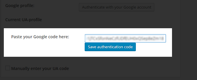 google analytics auth code