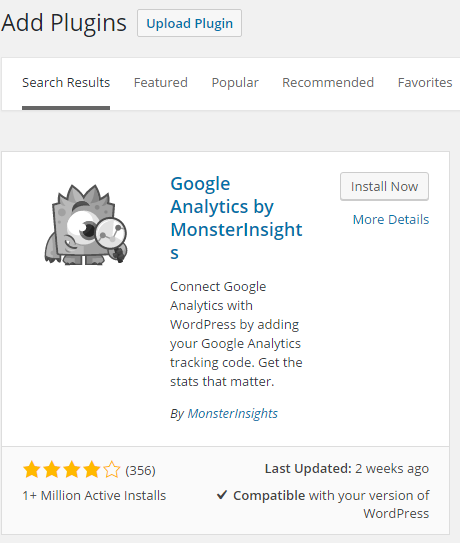 google analytics monsterInsight