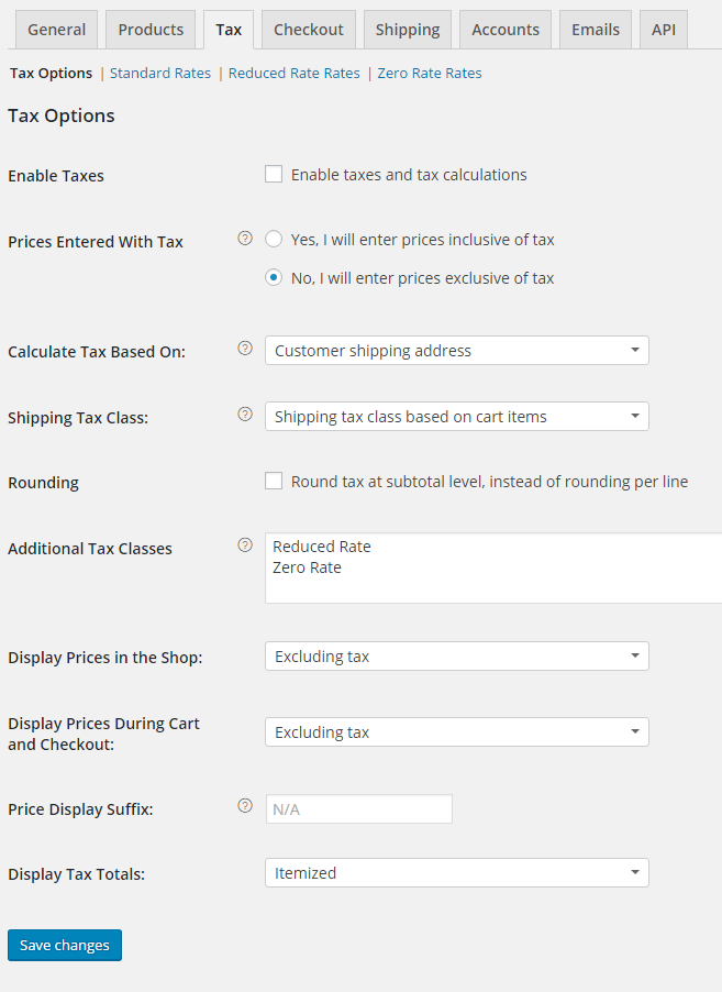 woocommerce tax