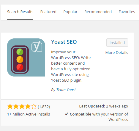 yoast plugin installation