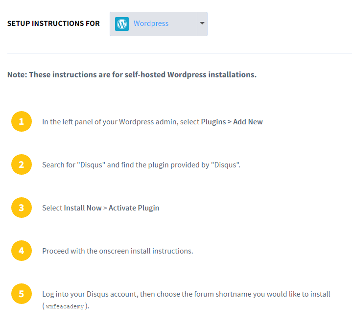 disqus comment system setup instructions