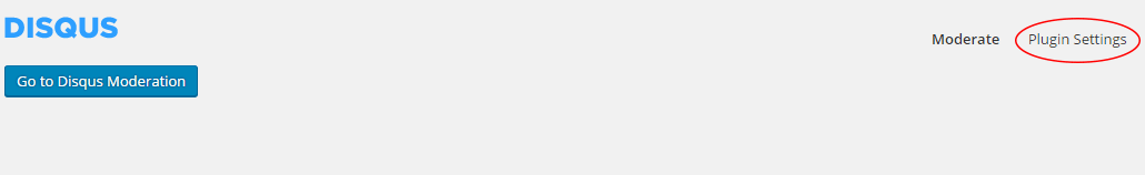disqus plugin settings