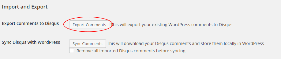 export comments