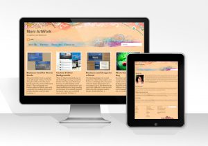 web design for moni artwork
