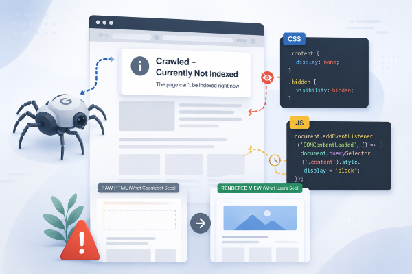 Crawled – Currently Not Indexed: How a CSS Rendering Issue Kept a Complete Page Out of Google